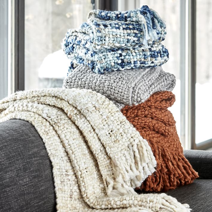 West elm discount marled basketweave throw