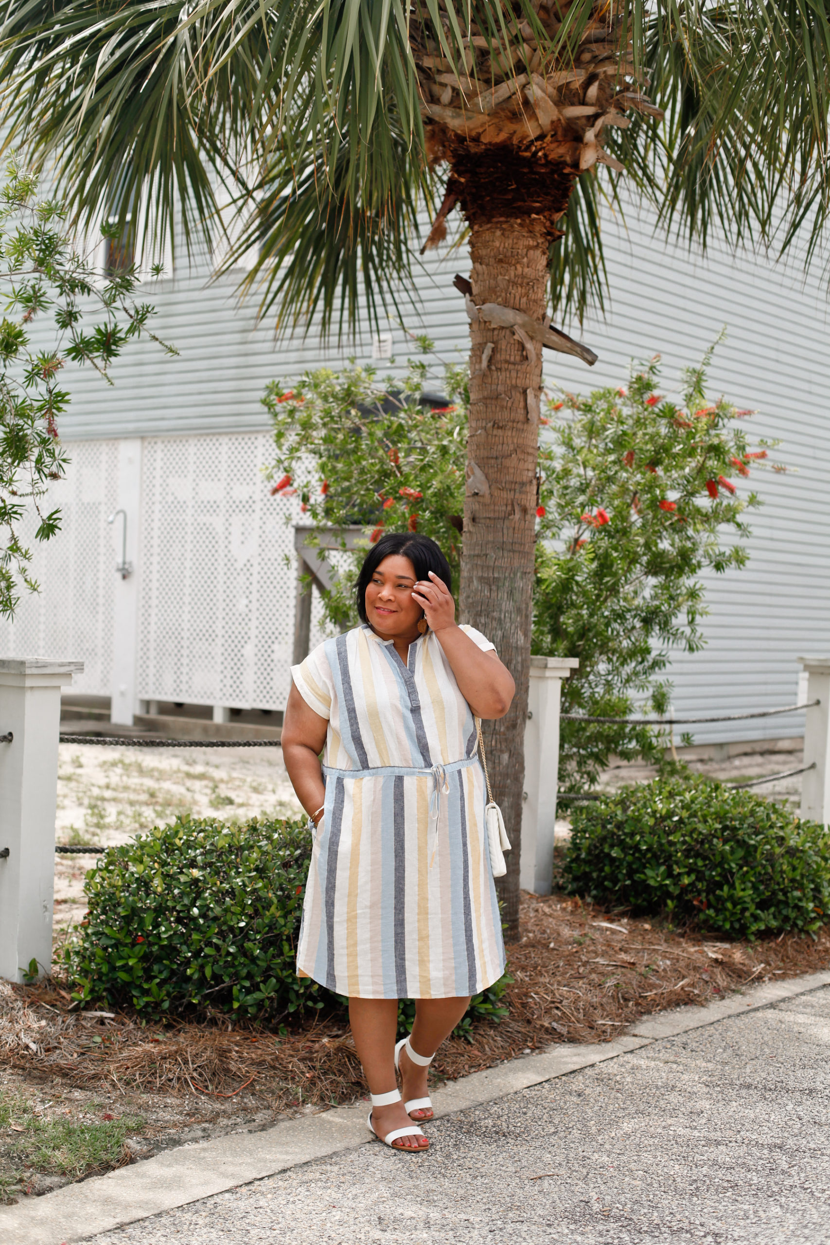 Striped Linen Dress // Travel Style Tips